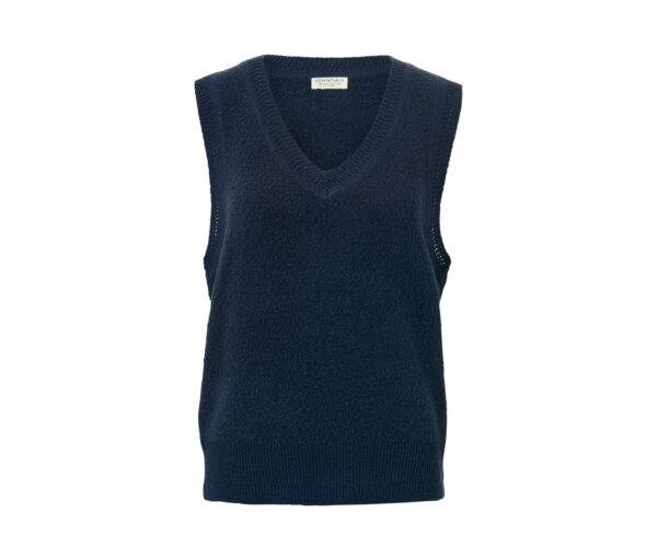 Tchibo - Strick-Pullunder in Boucléoptik - Damen - Gr. XXL - dunkelblau