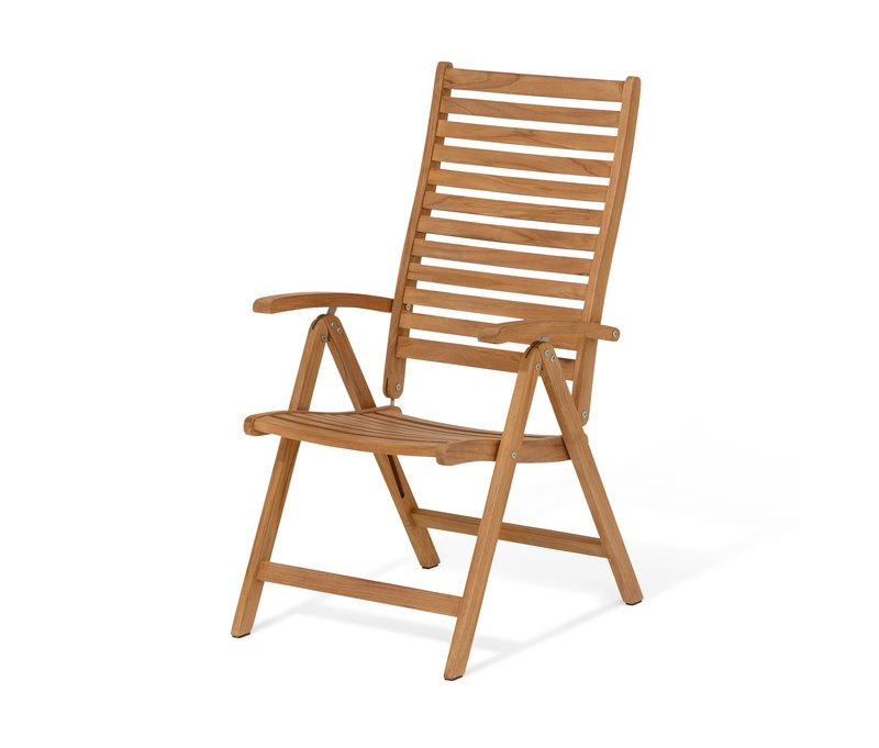 Tchibo - Teak-Hochlehner mit verstellbarer Rückenlehne - 56x71x76cm - naturfarben - Holz