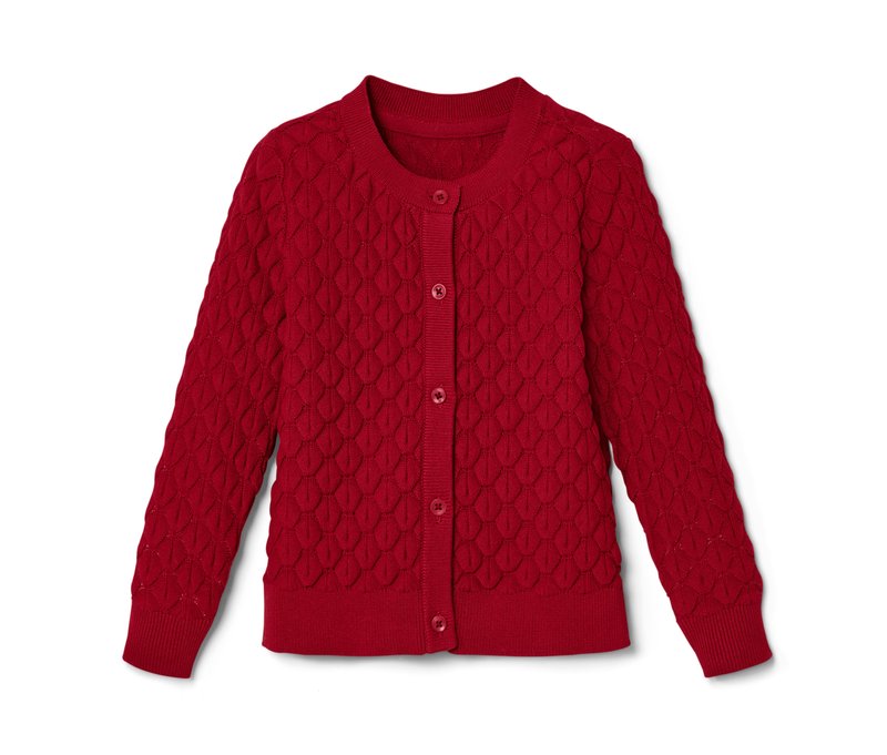 Tchibo - Kleinkind-Strickjacke - Mädchen - Gr. 122/128 - rot