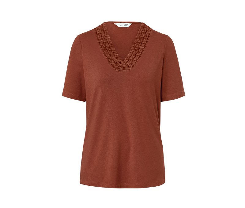 Tchibo - Blusenshirt - Damen - Gr. L - rotbraun