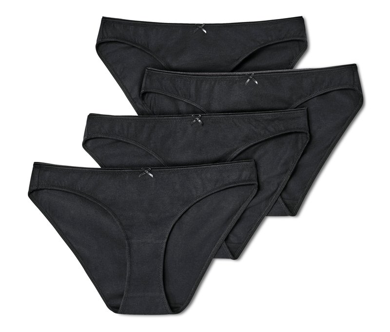 Tchibo - 4 Slips - Damen - Gr. M - schwarz
