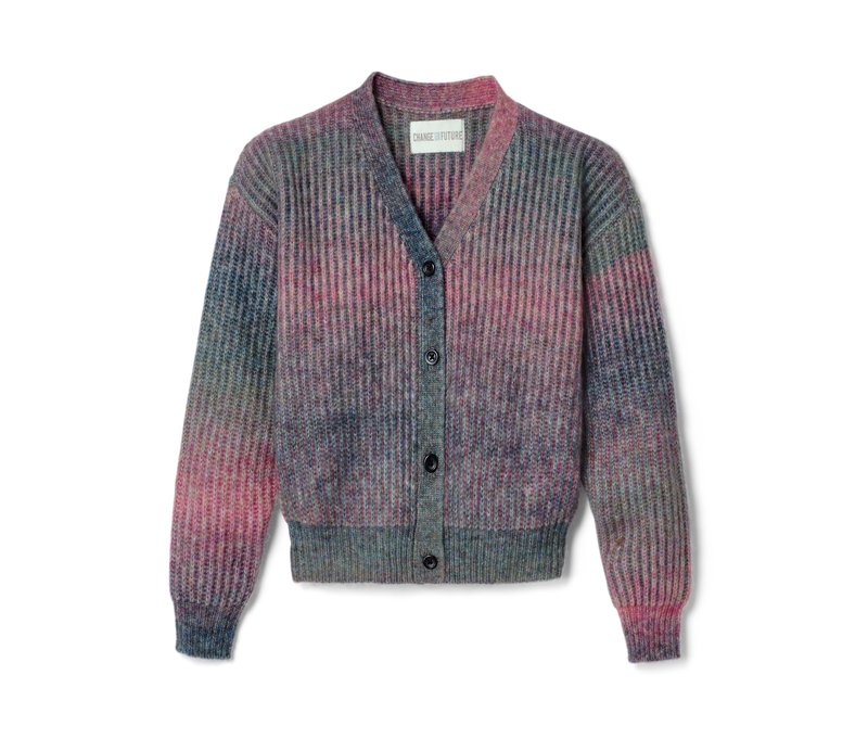 Tchibo - Kinder-Strickjacke mit Schurwolle - Mädchen - Gr. 122/128 - grau