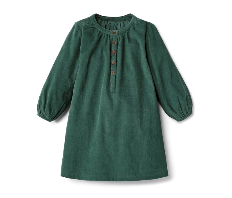 Tchibo - Kleinkind-Cordkleid - Mädchen - Gr. 98/104 - grün