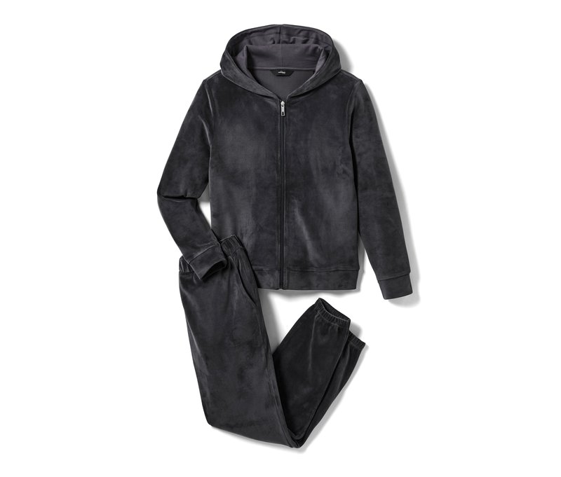 Tchibo - Nicki-Hausanzug - Damen - Gr. M - grau