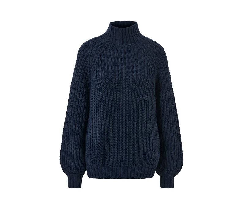 Tchibo - Strickpullover mit Stehkragen - Damen - Gr. L - dunkelblau