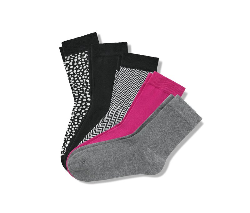 Tchibo - 5 Paar Socken - Damen - Gr. 39-42 - creme