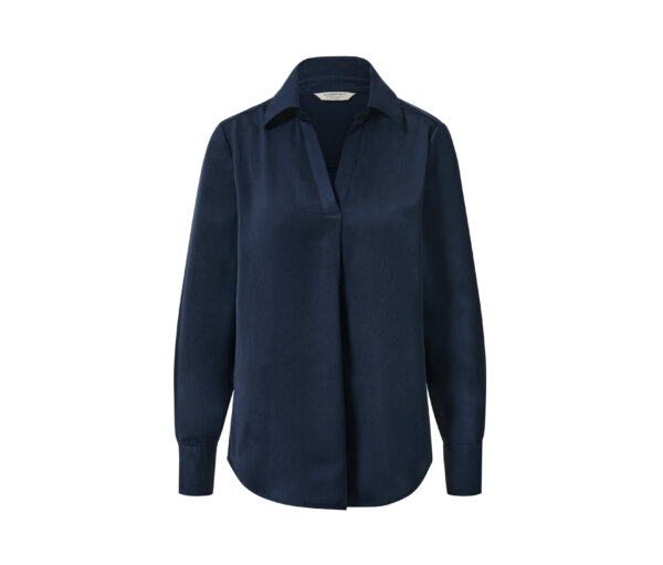 Tchibo - Satin-Bluse - Damen - Gr. 42 - dunkelblau