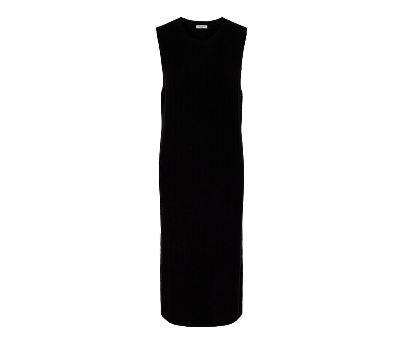 Tchibo - Geripptes Strickkleid - Damen - Gr. L - schwarz