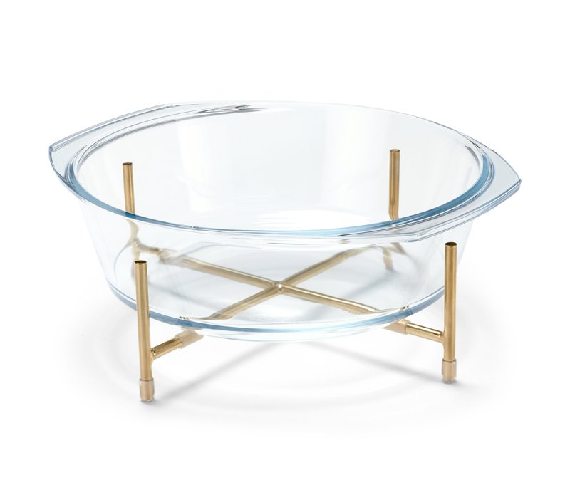 Tchibo - Glas-Auflaufform mit Gestell - beige