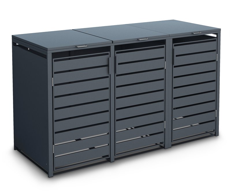 Tchibo - Mülltonnenbox - 200x80x116cm - anthrazit - Blech