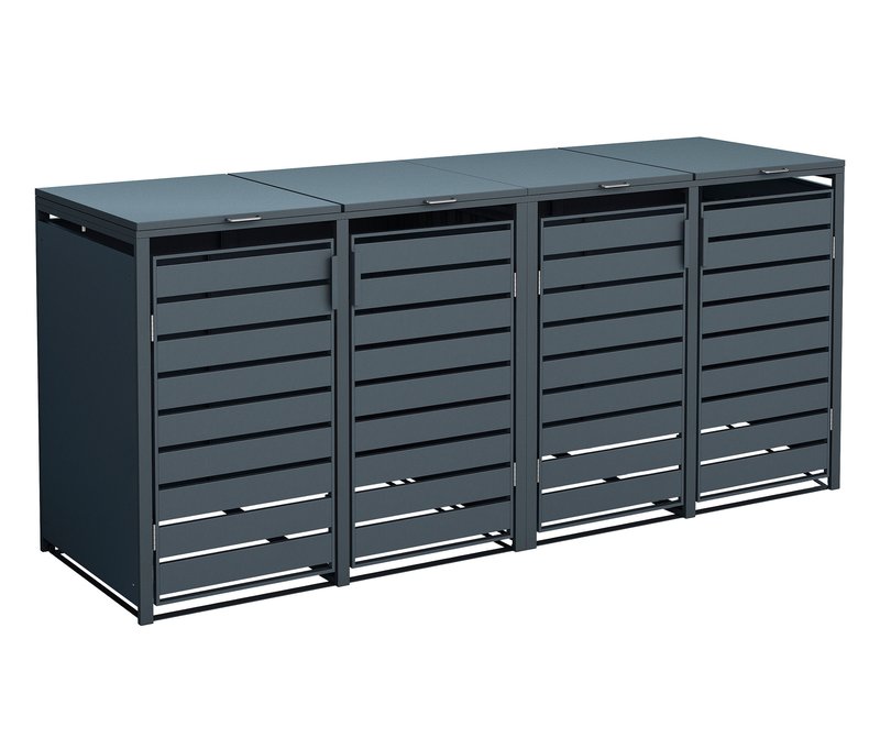 Tchibo - Mülltonnenbox - 264x80x116cm - anthrazit - Blech