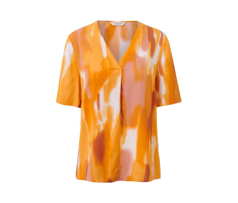 Tchibo - Bluse mit Aquarell-Print - Damen - Gr. 38 - orange