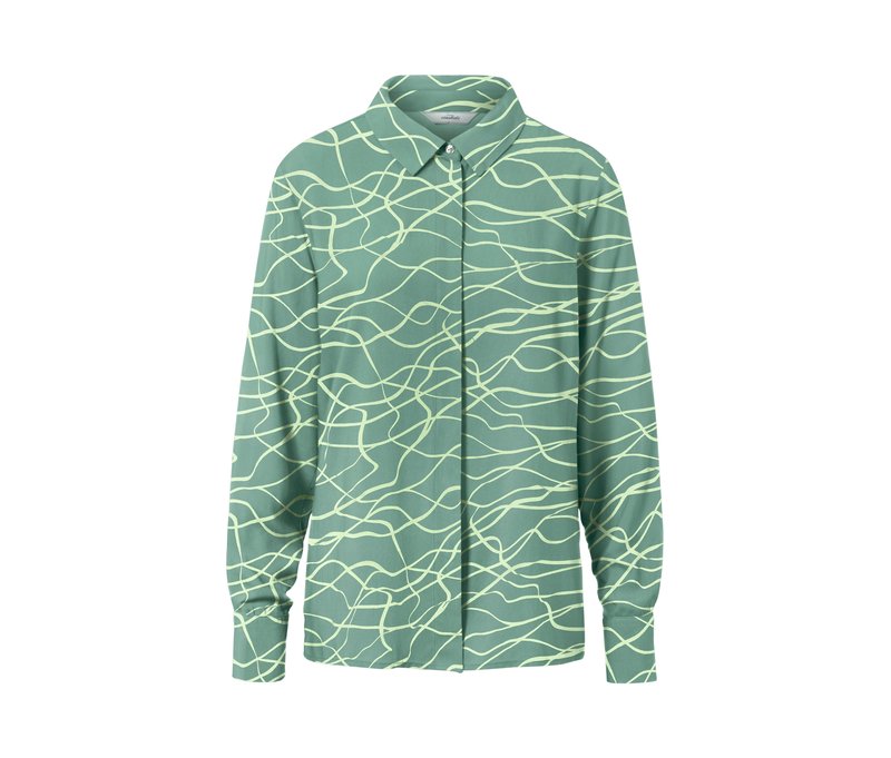 Tchibo - Bedruckte Bluse - Damen - Gr. 38 - hellgrün