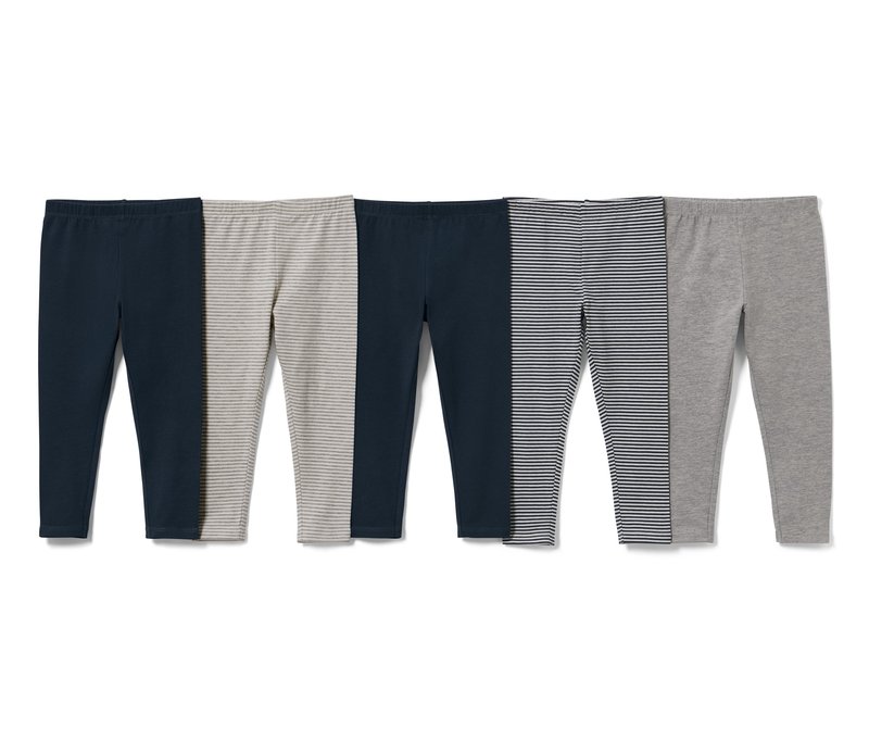 Tchibo - 5 Baby-und-Kleinkind-Leggings - Herren - Gr. 86/92 - dunkelblau