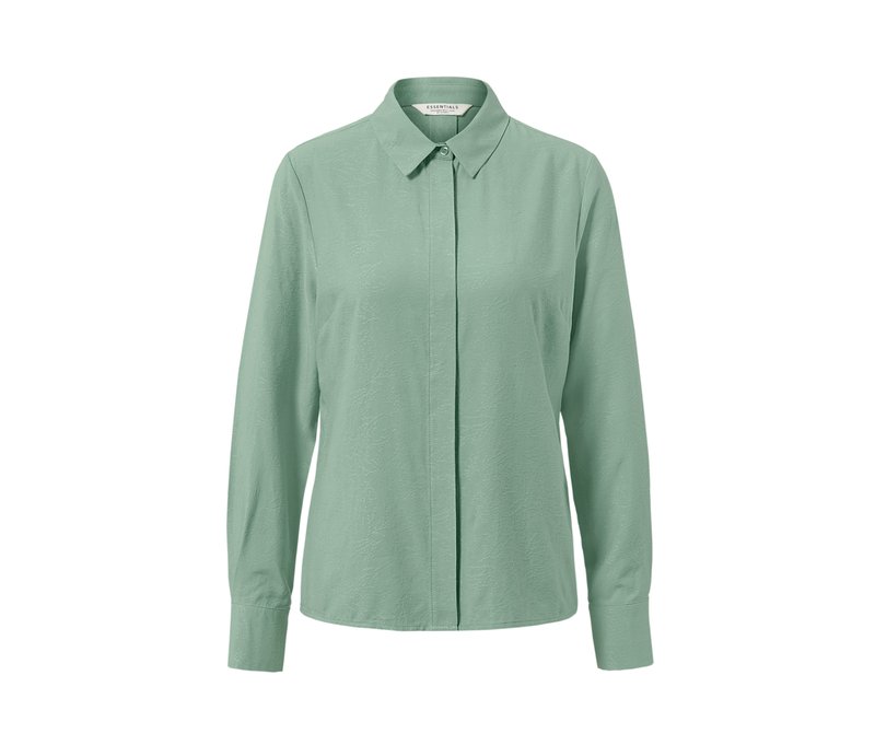 Tchibo - Jacquard-Bluse - Damen - Gr. 42 - grün