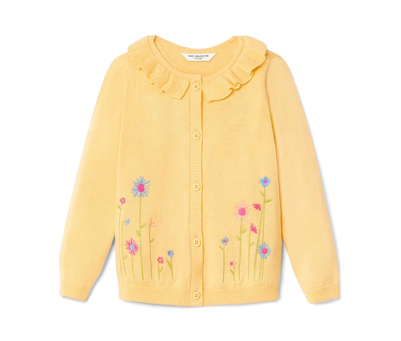 Tchibo - Baby-Strickjacke - Mädchen - Gr. 98/104 - gelb