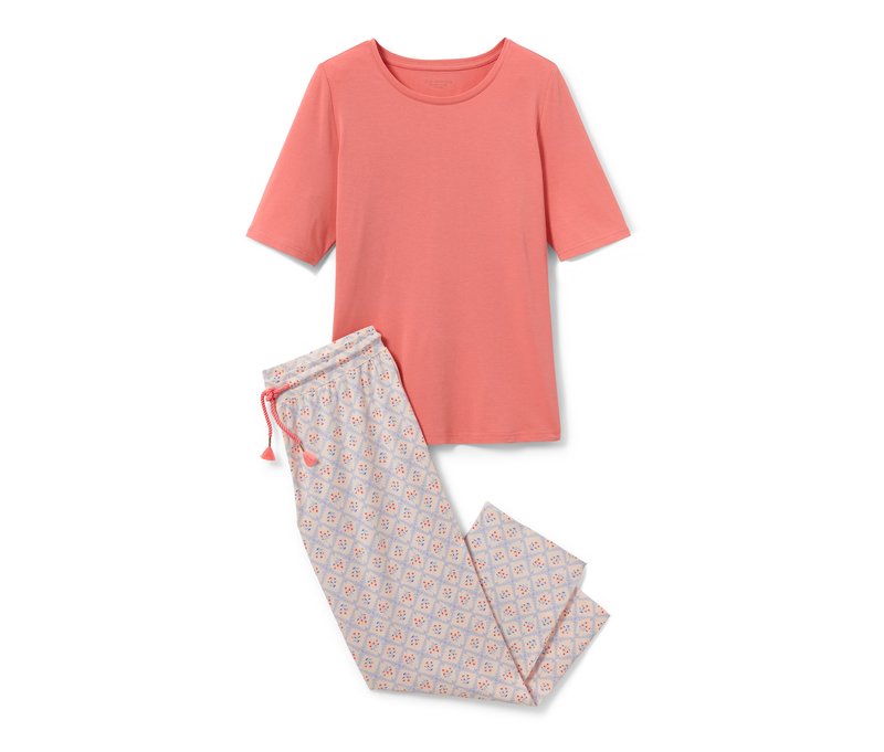 Tchibo - 7/8-Pyjama - Damen - Gr. L - apricot