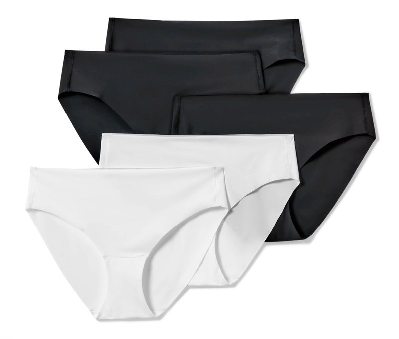 Tchibo - 5 Magic-Cut-Slips - Damen - Gr. M - schwarz