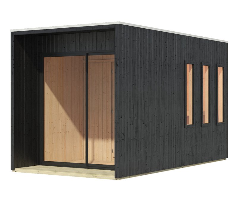 Karibu Saunahaus »Gwen« - schwarz