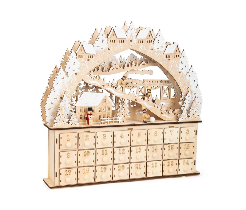 small foot Adventskalender »Ski« - weiß