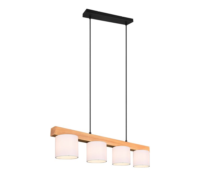 Trio Pendelleuchte »Cameron« - 75x12x150cm - schwarz - Holz