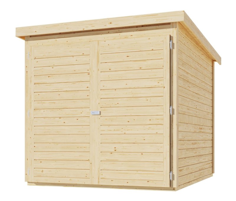 Karibu Fahrradgarage für 3 Räder - 162,5x216,5x167cm - naturfarben - Fichtenholz / Holz