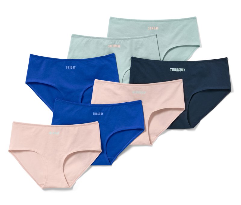 Tchibo - 7 Pantys mit Wochentagen - Damen - Gr. XXL - dunkelblau