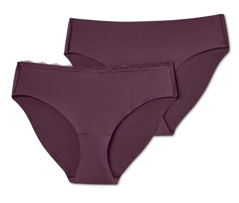 Tchibo - 2 Magic-Cut-Slips - Damen - Gr. L - dunkellila