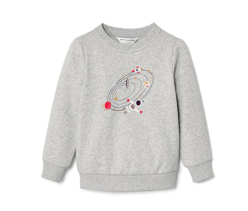 Tchibo - Kinder-Sweater - Newborn - Gr. 50/56 - grau/print