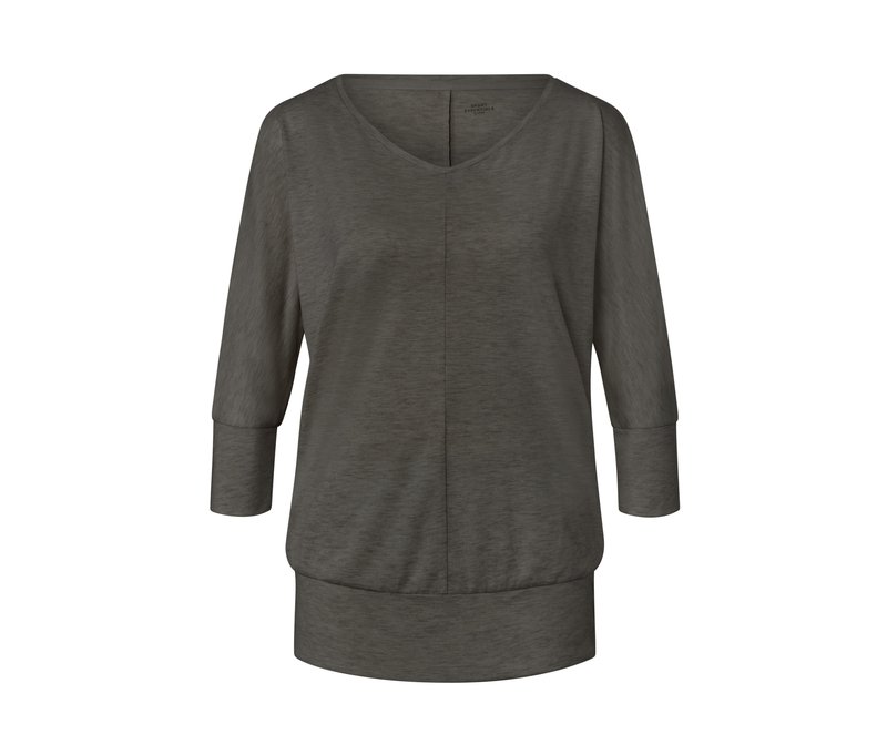 Tchibo - Yogashirt - Damen - Gr. L - olivgrün