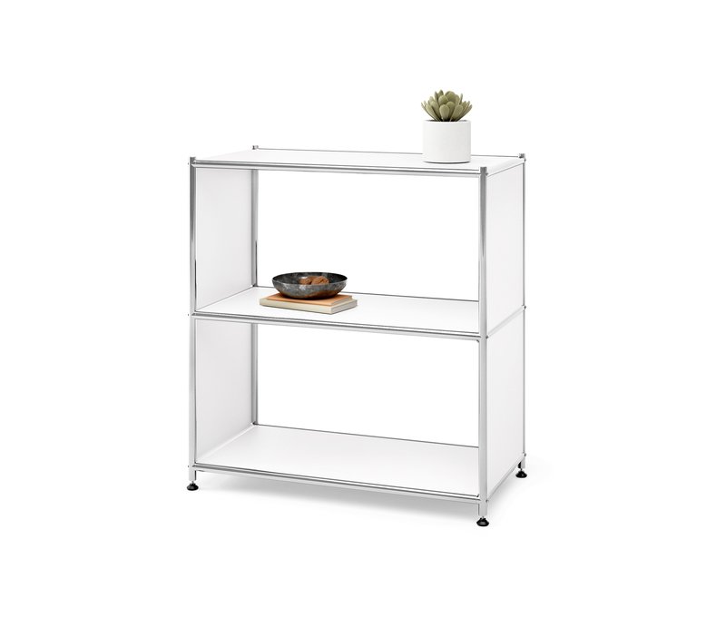 Tchibo - Regal Metall »Cn3« mit 2 Fächern - 77x40x82,5cm - chrom - Stahl / Kunststoff / Kunststoff