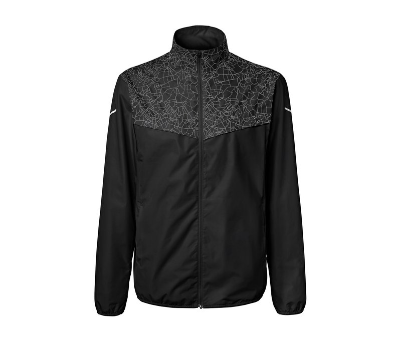 Tchibo - Windprotection-Laufjacke - Herren - Gr. M - schwarz/print