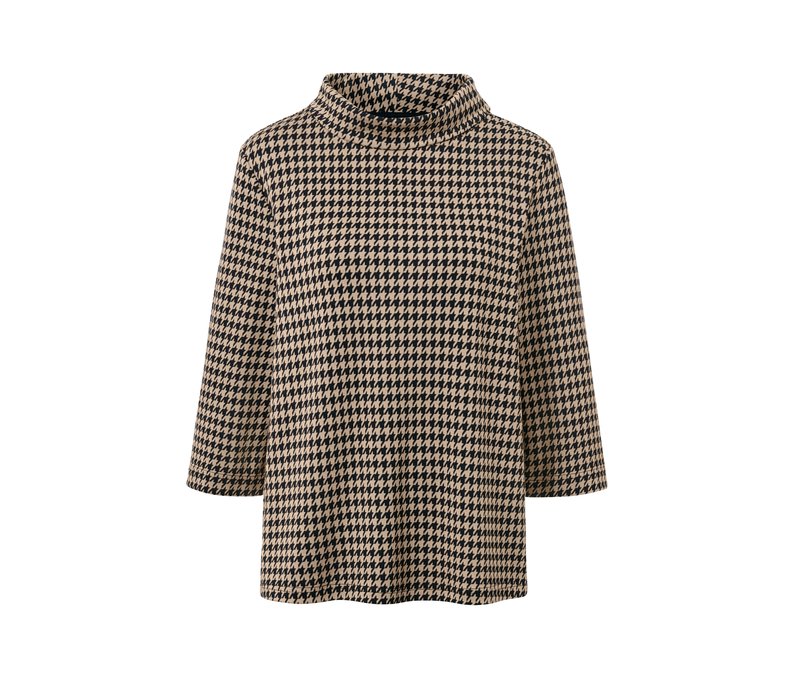 Tchibo - Sweatshirt mit 3/4-Arm - Damen - Gr. L - schwarz/jacquard