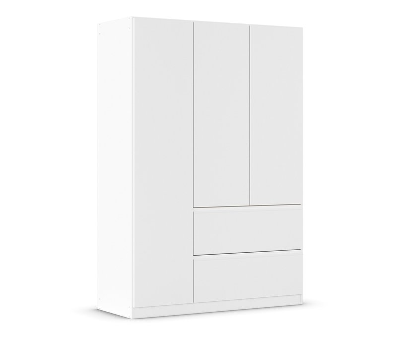 rauch Drehtürenschrank 3-türig »Joel« - 136x54x197cm - weiß - Holz / Holz