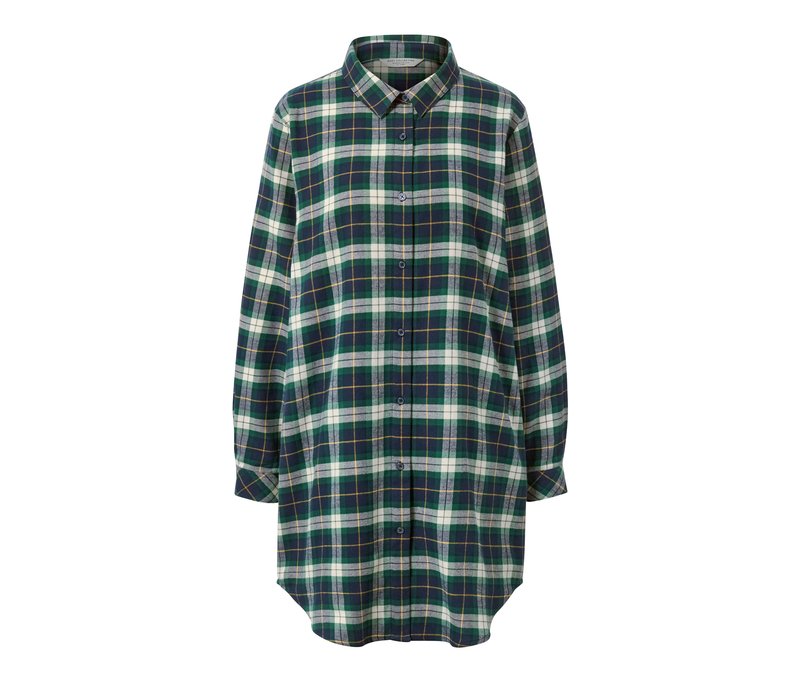Tchibo - Flanell-Nachthemd - Damen - Gr. L - dunkelblau