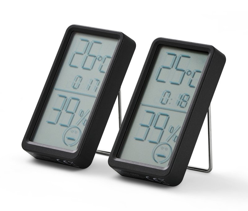 Tchibo - 2 Raumthermometer - schwarz