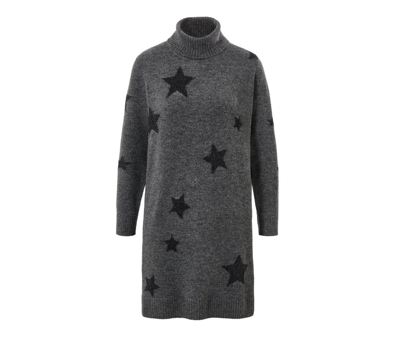 Tchibo - Strickkleid mit Rollkragen - Damen - Gr. S - dunkelgrau