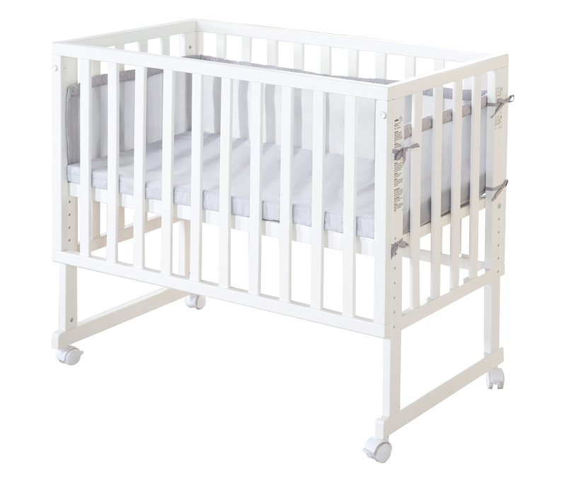 roba 3-in-1-Stuben-Beistellbett - 49,5x90x85,5cm - weiß - Holz / Kunststoff