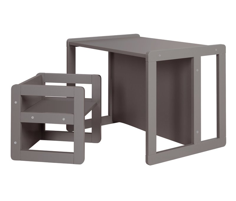 roba 3-in-1-Kindersitzgruppe - 30x30x30cm - anthrazit - Holz