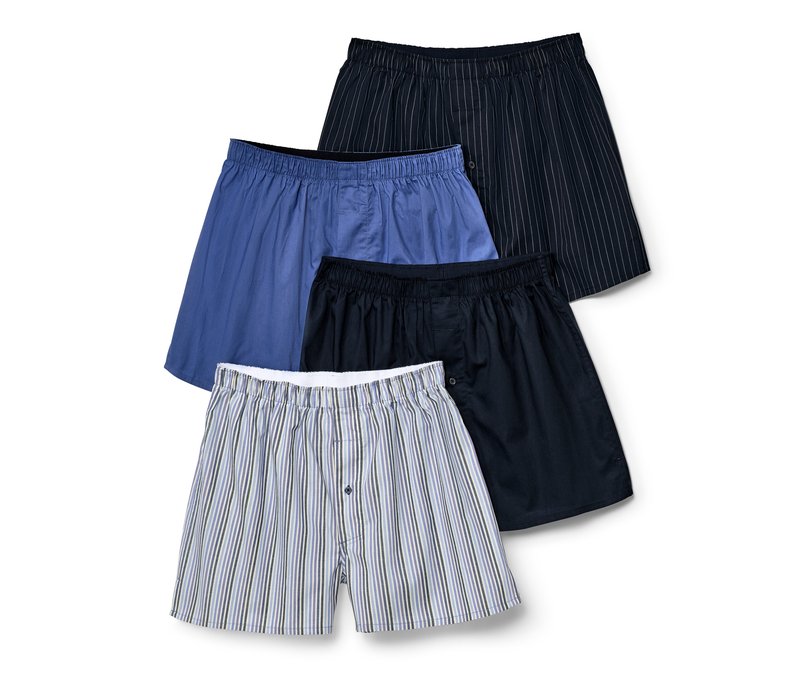 Tchibo - 4 Web-Boxershorts - Herren - Gr. Xl/7 - dunkelblau/gestreift