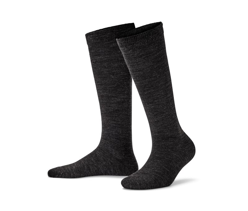 Tchibo - 1 Paar Kniestrümpfe mit Merinowolle - Damen - Gr. 39-42 - dunkelgrau