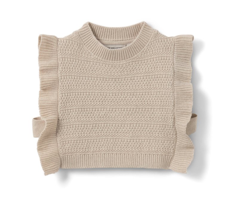 Tchibo - Kinder-Strickpullunder - Mädchen - Gr. 122/128 - beige