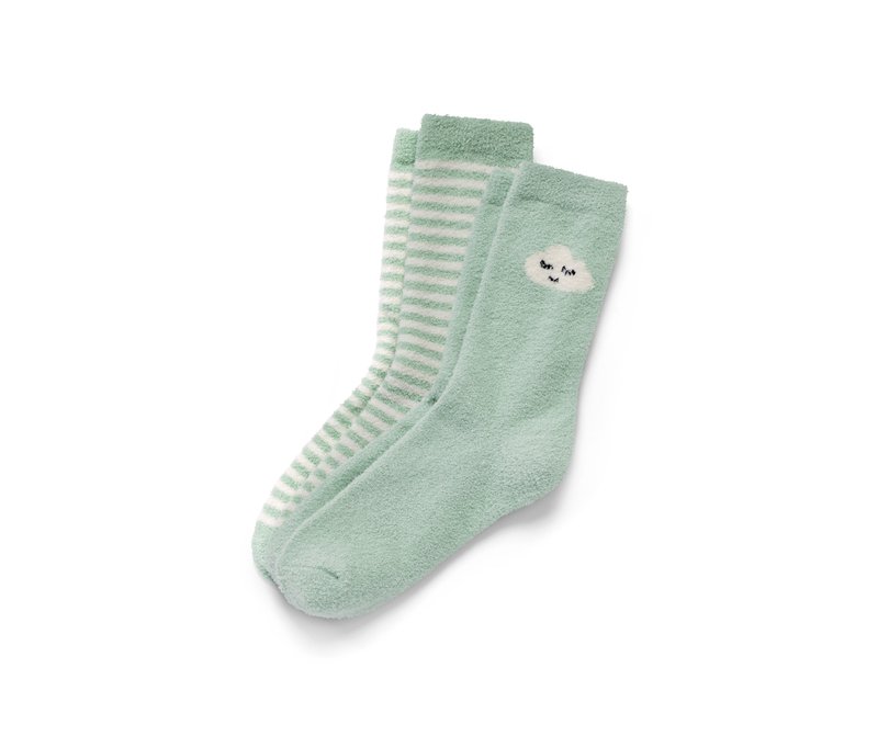 Tchibo - 2 Paar Kuschelsocken - Damen - Gr. 35-38 - creme