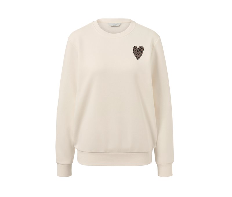 Tchibo - Sweatshirt mit Print - Damen - Gr. M - creme