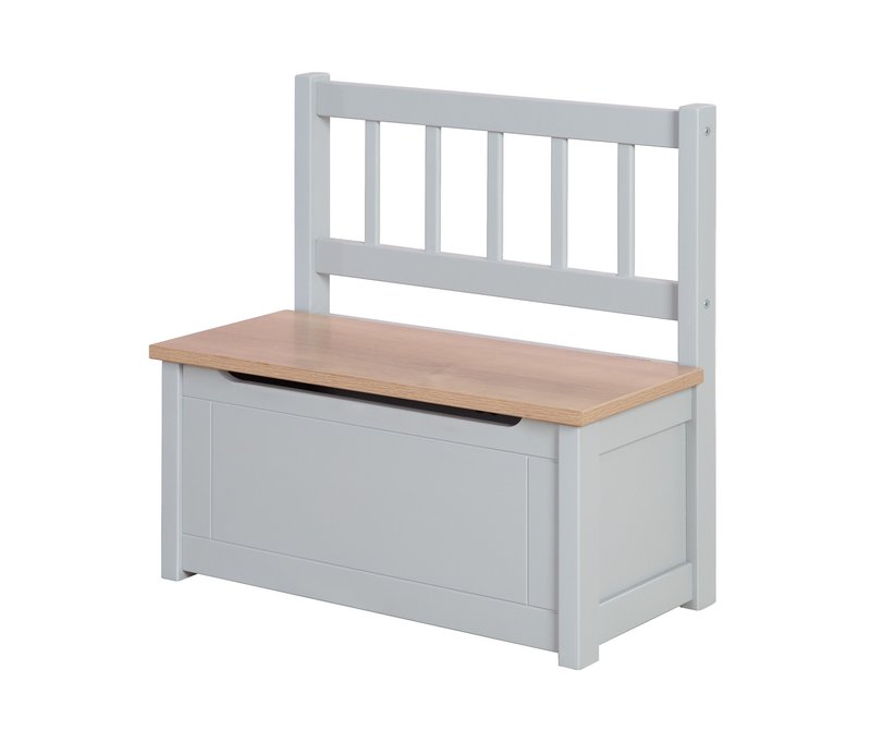 roba Kindertruhenbank »Woody« - 56x28x53cm - grau - Holz / Holz