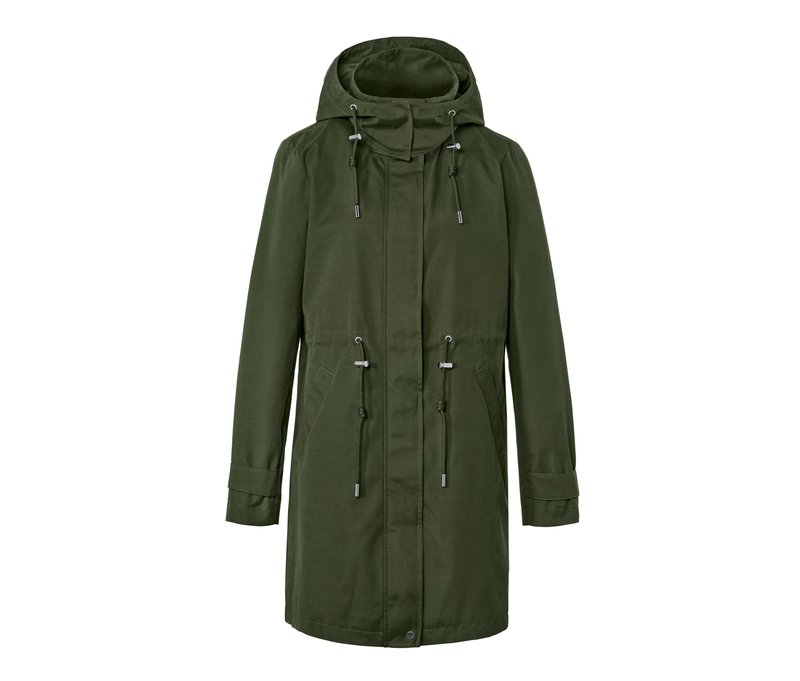 Tchibo - Parka mit Kapuze - Damen - Gr. 36 - dunkelgrün