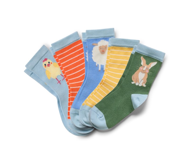 Tchibo - 5 Paar Kinder-Socken - Herren - Gr. 23-26 - hellblau