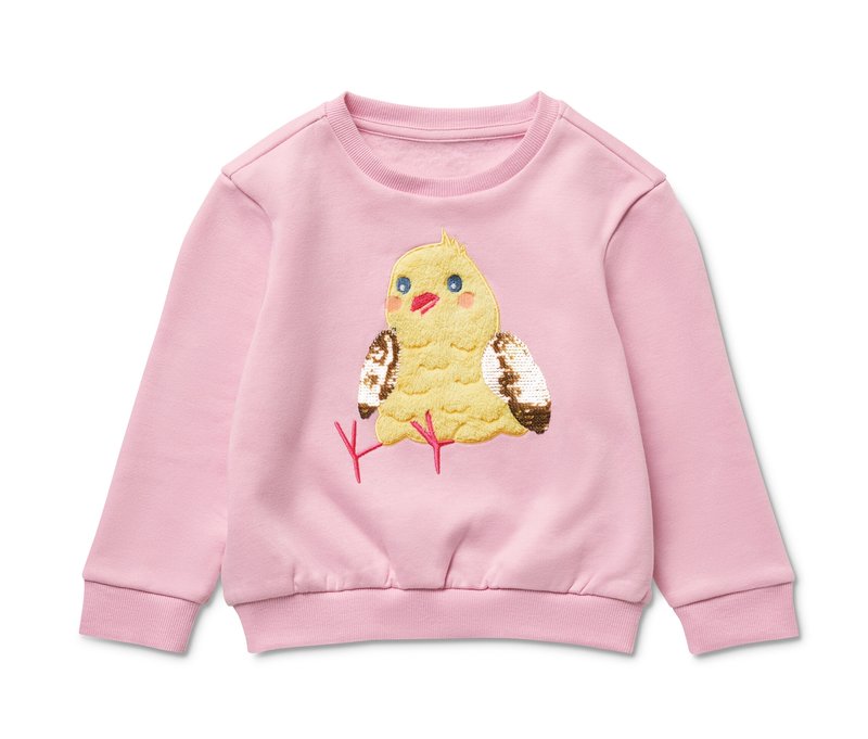Tchibo - Kinder-Sweatshirt mit angerauter Innenseite - Mädchen - Gr. 110/116 - rosa