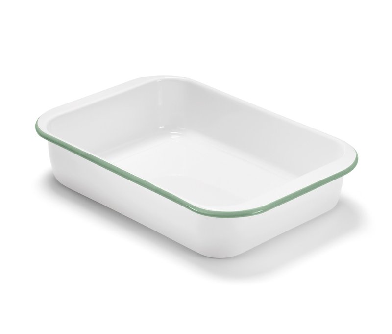 Tchibo - Emaille-Auflaufform - weiß