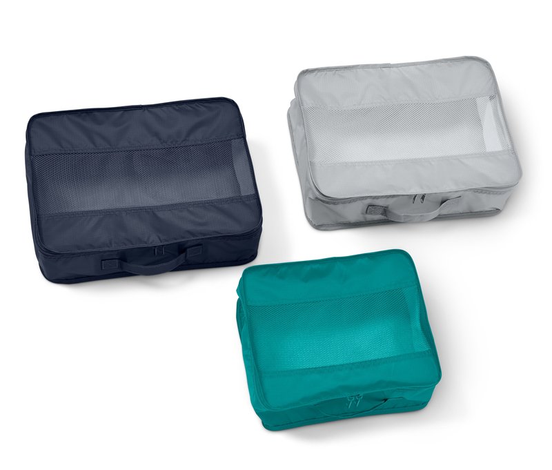 Tchibo - 3 Reiseordnungstaschen - grau